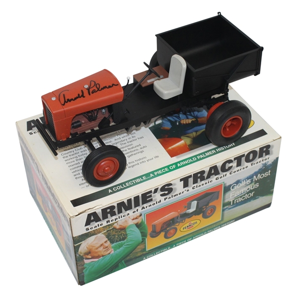 Arnold Palmer Signed Pennzoil Tractor - with Original Box JSA ALOA