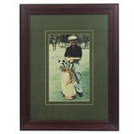 Ben Hogan Signed Framed Color Photo - with Clubs and Bag JSA ALOA