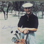 Ben Hogan Signed Framed Color Photo - with Clubs and Bag JSA ALOA