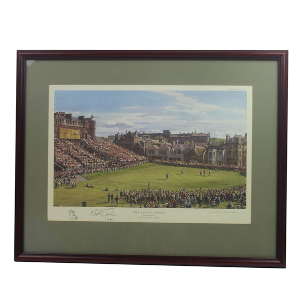 Nick Faldo Signed Open Championship The Final Green Weaver Artist Proof JSA ALOA