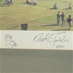 Nick Faldo Signed Open Championship 'The Final Green' Weaver Artist Proof JSA ALOA