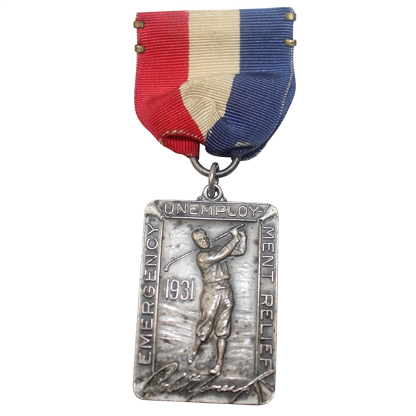 1931 Bobby Jones Emergency Unemployment Relief Sterling Silver Medal