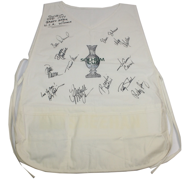1994 Solheim Cup Caddy Bib From LPGA HOF Patty Sheehan Signed by USA Team JSA ALOA