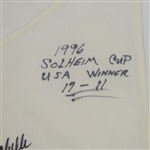 1996 LPGA HOF Patty Sheehan Solheim Cup Caddy Bib Signed byWinning USA Team JSA ALOA