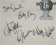 1996 LPGA HOF Patty Sheehan Solheim Cup Caddy Bib Signed byWinning USA Team JSA ALOA