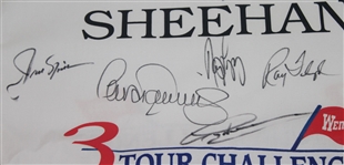 1996 Three Tour Challenge Caddy Bib LPGA HOF Patty Sheehan Signed by 10 W/Jack Nicklaus JSA ALOA