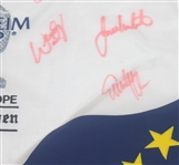 2002 Solheim Cup Course Flown Flag Signed by Winning USA Team w/Official Badge JSA ALOA