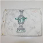 1996 Solheim Cup Course Flown Flag Signed by USA Team w/Patty Sheehan Caddy Plate JSA ALOA