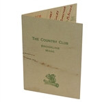 The Country Club Brookline May 12, 1928 Ouimet, Finaly, Sweetser, & MacKenzie Display Scorecard
