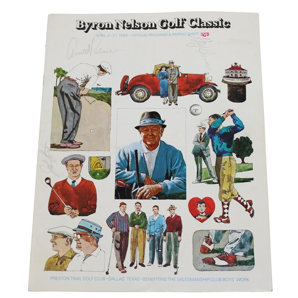 1969 Byron Nelson Golf Classic Program Signed by 12 Including Palmer JSA ALOA