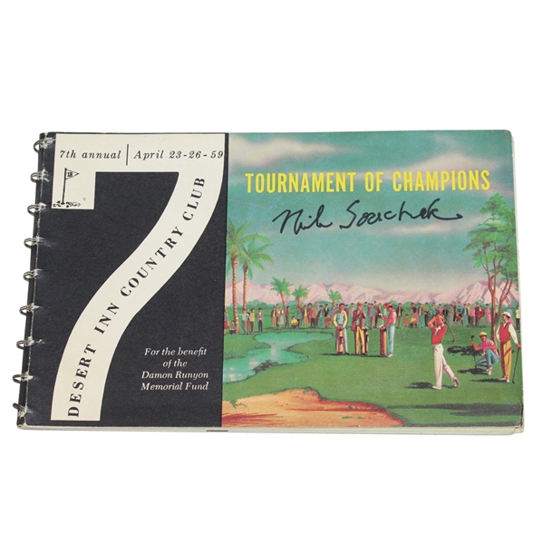 Mike Souchak Signed 1959 Tournament of Champions at Desert Inn CC Program JSA ALOA