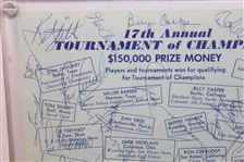 Multi-Signed 1969 La Costa Tournament of Champions Pairing Sheet PSA/DNA #W08999