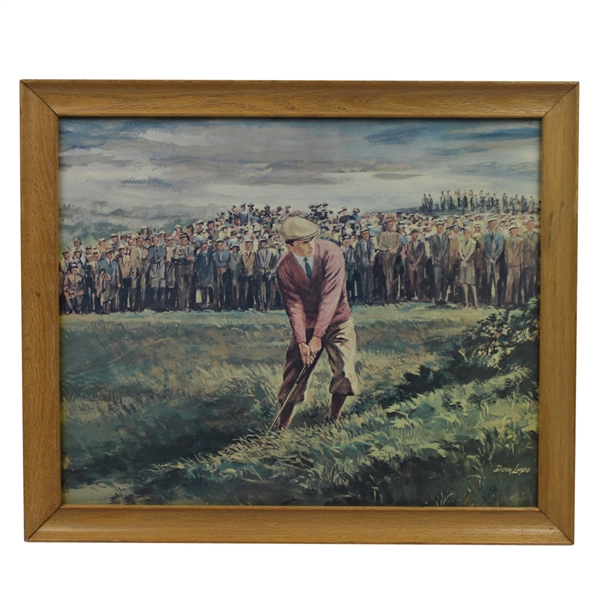 Dom Lupo Wood Framed Art Piece - Hitting Out of Rough