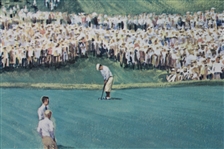 Dom Lupo Wood Framed Art Piece - Putting with Caddy