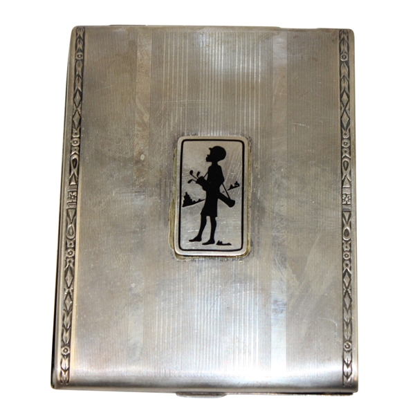 Sterling Silver Golf Themed Cigarette Holder
