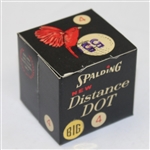 Classic Dozen Spalding 'Distance Dot' Golf Balls in Original Box with Advert Sign