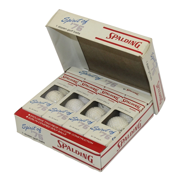 Classic Dozen Spalding Spirit of 76 Golf Balls in Original Box
