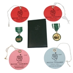 Augusta National Scorecard Package Plus 2 Masters Medals and 4 Masters Practice Rd Tickets