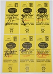 Assorted Catch All Lot with 8 Signed Tickets (Liberty Mutual, PGA, and Other) JSA ALOA