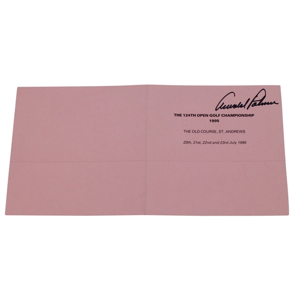 Arnold Palmer Signed 1995 Open Championship St. Andrews Scorecard - Last Open JSA ALOA