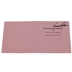 Arnold Palmer Signed 1995 Open Championship St. Andrews Scorecard - Last Open JSA ALOA