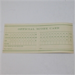 1960 Masters Tournament Official Scorecard - Palmer 2nd Masters Victory