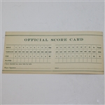 1961 Masters Tournament Official Scorecard