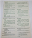1984, 1986, 1988, & 1992 Masters Tournament Official Local Rules Cards