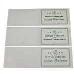 1983, 1987, & 1988 Masters Tournament Official Scorecards