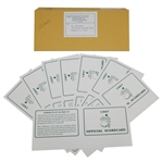 Lot of Eight 1997 Masters Tournament Official Scorecards with Original Envelope 
