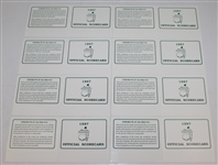 Lot of Eight 1997 Masters Tournament Official Scorecards with Original Envelope 