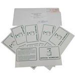 Lot of Six 1998 Masters Tournament Official Scorecards with Original Envelope