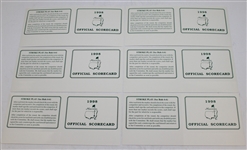 Lot of Six 1998 Masters Tournament Official Scorecards with Original Envelope