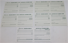 2001(x2), 2002, 2005, & 2008 Masters Tournament Official Scorecards