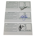 1995, 1996, & 1998 Masters Official Scorecards Signed by Winners JSA ALOA