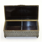 Vintage Golf Jewelry Box with Clubhouse and Golfers on Lid