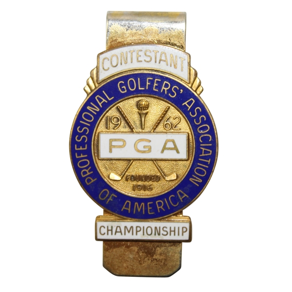  Jack Flecks 1962 PGA Championship at Aronimink GC Contestant Money Clip/Badge 