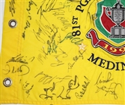 Multi-Signed 1999 PGA Championship at Medinah Embroidered Flag - Signed by Payne Stewart JSA ALOA