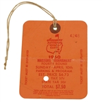 1960 Masters Tournament Sunday Ticket #4248-Arnold Palmers 2nd Masters Win!
