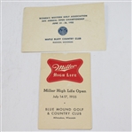 Lot of Three 1955 Items - Womens Amateur Program and Two Scorecards