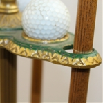 Parlor Putter with 3 Brass Head Hickory Putters - Reproduction
