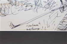 Fred Conway Original Marker Sketch of Arnold Palmer - Signed by Conway - JOHN ROTH COLLECTION