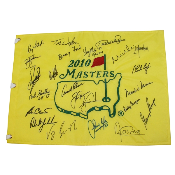 Ray Floyds 2010 Masters Champs Dinner Flag - 23 Champs! JSA ALOA