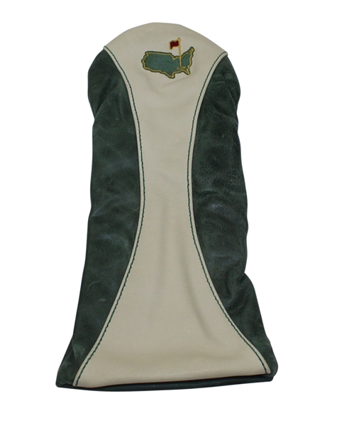 Augusta National Ltd Green and Cream Undated Leather Driver Head Cover