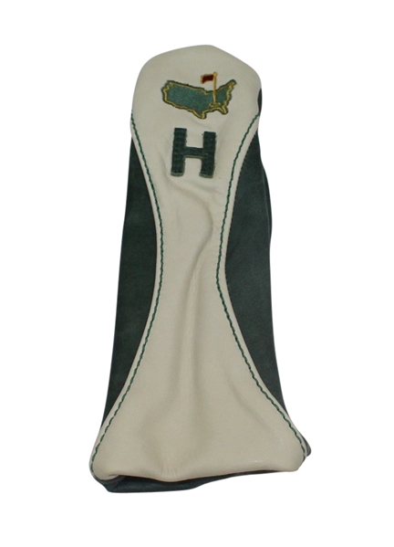 Augusta National Ltd Green and Cream Undated Leather Hybrid Head Cover