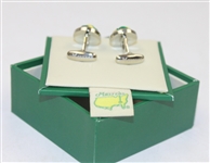 Masters Green and Yellow Round Knot Cuff Links