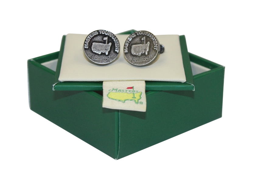 Masters Champions Medal Vintage Logo Nickel Cuff Links