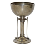 Unmarked Golf Trophy with Clubs and Golf Balls - with Stand