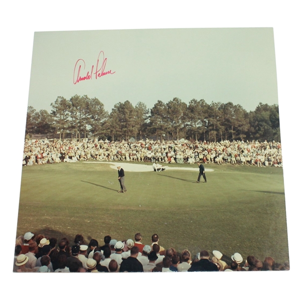 Arnold Palmer Signed 1966 Masters Original Photo w/Ben Hogan on Green JSA #Q64236