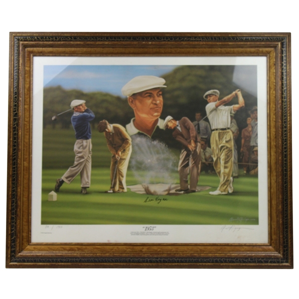 Ben Hogan Signed Ltd Edition Artist Signed Zuniga Print #84 - Framed JSA ALOA